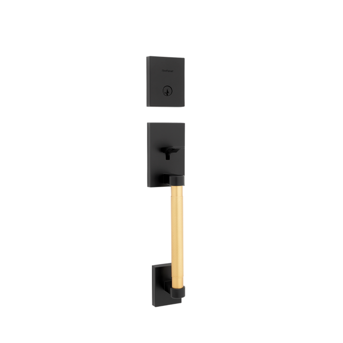 Prava Handleset - Deadbolt Keyed One Side (Exterior Only) - featuring SmartKey