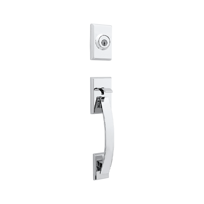Tavaris Handleset - Deadbolt Keyed One Side (Exterior Only) - featuring SmartKey