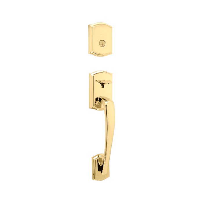 Prescott Handleset - Deadbolt Keyed One Side (Exterior Only) - featuring SmartKey