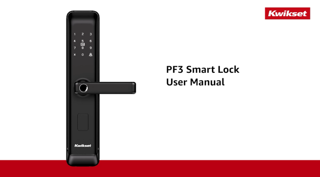 PF3 Mortise Smart Lock(4in1)_User Manual